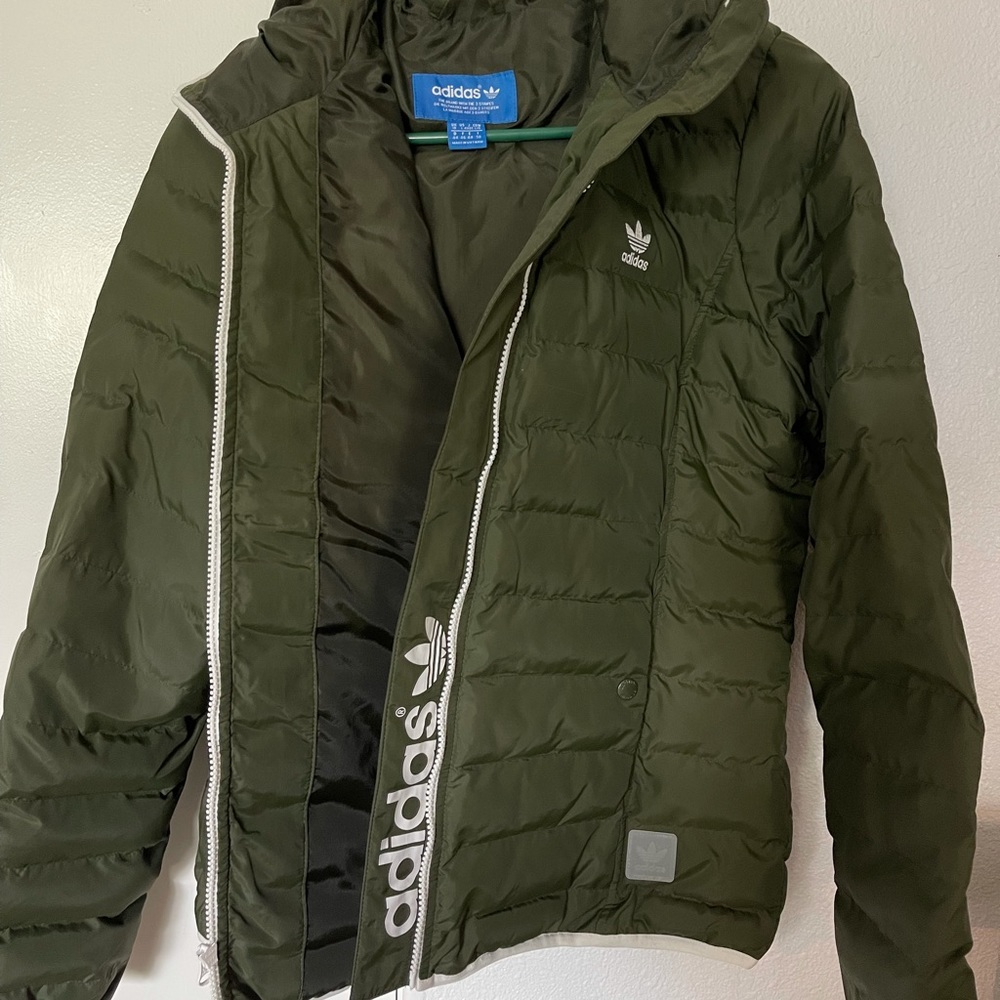 Adidas Green puffer jacket